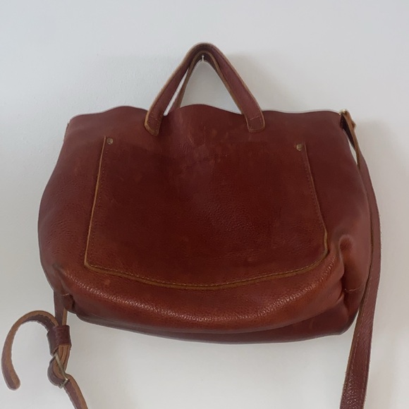 Portland leather goods ALMOST PERFECT' MEDIUM CROSSBODY TOTE cognac - Picture 16 of 16